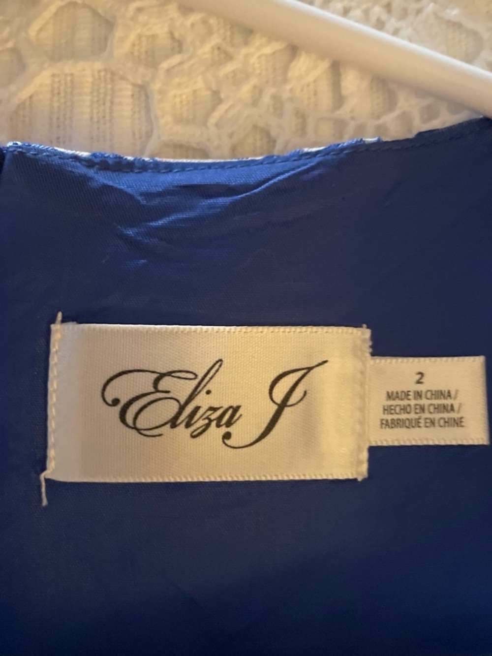 Eliza J Royal Blue Damask Dress - Picture 2 of 3
